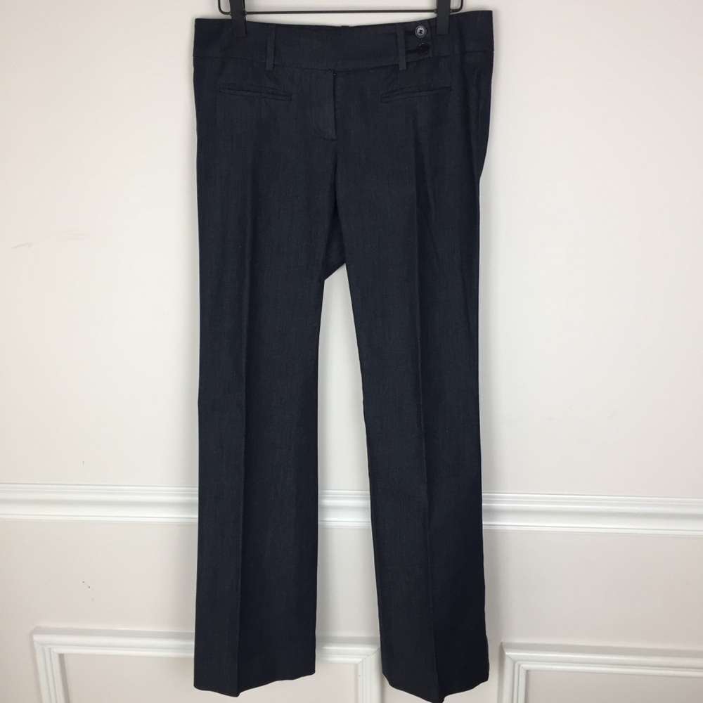LOFT Wide Waistband Trousers Marisa Fit Blue 4